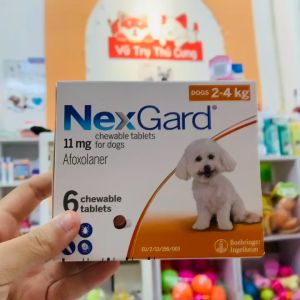 Viên nhai NEXGARD trị ve rận bọ chét ghẻ cho Chó Nhỏ hiệu quả nhanh chóng an toàn - Lẻ 1 viên (Size 2-4kg )