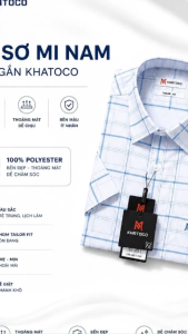 Áo sơ mi Khatoco tay ngắn (M-3XL)