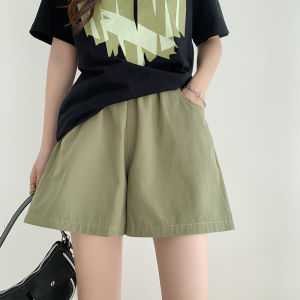 High Waist Wide Leg Short Pants Womens Summer Workwear Sporty Loose Fit Quick Dry Cargo Shorts with Big Pockets Casual Pants