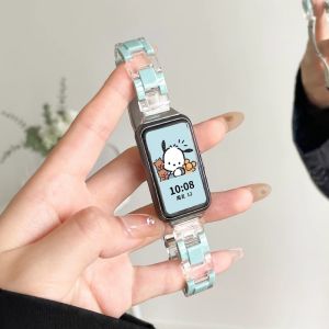 Creative Colorful Resin Band for Huawei Watch Strap Waterproof Sports Smartwatch Bracelet for Women Compatible with Models 10 9 8 7 NFC