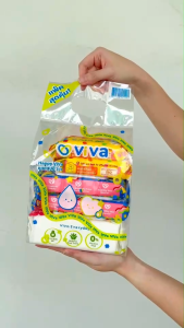 ViVa x Happy Sunday ชุดแฮปปี้วีว่า 5ห่อ (200 แผ่น) คละไซส์ ได้ทุกขนาด เหมาะสำหรับเด็กและผู้ใหญ่