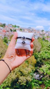 (BISA COD) Gelang Couple Magnet Rajut Stussy 8 Ball Macrame