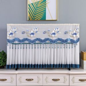 Túi Vải Che Phủ Màn Hình TV LCD Cao Cấp 65 Inch 2025 Phong Cách Mới Sang Trọng Vải Ren Che Phủ Bụi Cho TV