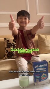 GLUCOMIL - Susu Gemuk Anak & Cerdas | Susu bubuk ETAWA Tinggi Protein dan Kalsium untuk Anak-anak hingga Remaja - Rasa Original - Ekstrak Alpukat Daun Kelor Temulawak - Paket 1 Box - Berat isi 200gr