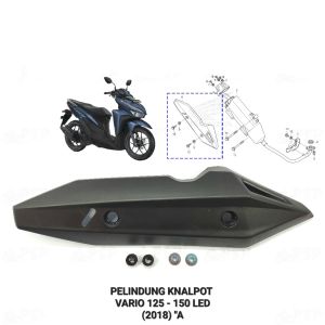 Pelindung Knalpot Vario New 150 "A (2018 - 2021) - Cover Tutup Penutup Tameng Pengaman Muffler Exhaust Kenalpot Honda New Vario 150 / Vario 125 LED 2018 - 2021