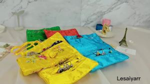 Có Thể Gập Lại Trung Quốc Thêu Thổ Cẩm Trang Sức Du Lịch Bảo Quản Ví Nhung Tổ Chức Túi Xách Đựng Mỹ Phẩm Dây Chuyền Phụ Kiện Quà Tặng