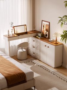 ZUNTONGGE | Slim Corner Flip-top Dressing Table and Drawer Cabinet 30cm
