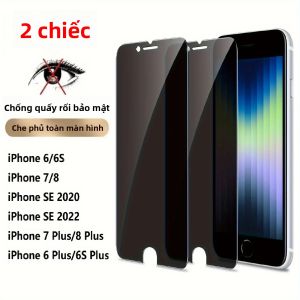 2 Miếng Dán Bảo Vệ Màn Hình Kính Riêng Tư Cho iPhone 6/6s/7/8 Plus SE 2020 2022 Độ Nét Cao Chống Trầy Xước AR Chống Phản Chiếu