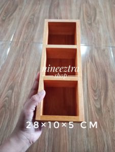 Kotak Sekat Kayu Mahoni 28×10×5 Cm Kotak serbaguna Kayu Mahoni Box Kopi Sachet Box Pernak Pernik Kayu Mahonj