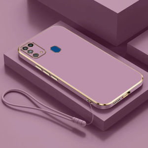 Casing hp Samsung M31 Prime terbaru mewah Luxury Soft TPU Square Full Back Cover Protection