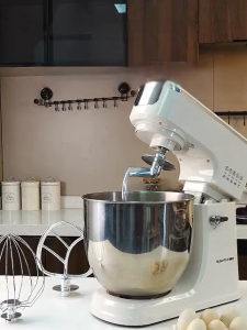 SUNATUR 10L Stand Mixer 2200W Heavy Duty Electric Dough Kneader 304 Stainless Steel Bowl 6 Speed Control All-Metal Gear Whisk Beater Dough Hook Splash Guard Scraper Optional Fermentation Cake Bread Baking Mixer for Home BakeryOne-year warranty