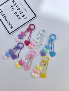 HandMadee มาการองสีรักจี้พวงกุญแจเครื่องประดับจี้ DIY