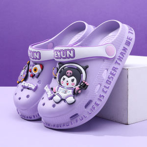 Adorable Princess Summer Indoor Outdoor Childrens Sandals Anti-Slip Toddler Girls Clog Shoes Travel Beach Slippers EVA Flat Heel