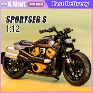 1/12 Scale Halei Alloy Motorcycle Model Toys Diecast Sound Light Model Motorcycle Toy for Boy Holiday Gift Collection