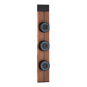 GUOJIDIANGONG | Black Walnut Grain Movable Track Socket for Kitchen