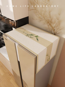 New Chinese Style Dustproof Cover Cloth for Fridge Double Door Freezer Top Dust Cover Can Be Stored Home Use Towel