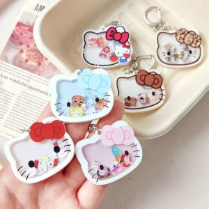 Sanrio Hello Kitty Lắc Móc Khóa Mặt Dây Chuyền Nữ Tính Ngọt Ngào Acrylic Túi Treo Trang Trí Cặp Đôi Ba Lô Phụ Kiện Quà Tặng Đồ Chơi