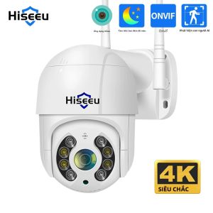 Hiseeu 4K 8MP PTZ WIFI IP Speed Dome Ngoài Trời 5X Zoom Kỹ Thuật Số 5MP 3MP 1080P Wilress Video camera Quan Sát Camera Giám Sát ICsee