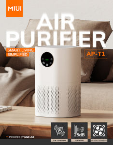 MIUI  2-in-1 Air Purifier with Humidifier Combo for Home Allergies and Pets Hair  H13 True HEPA Filter，White
