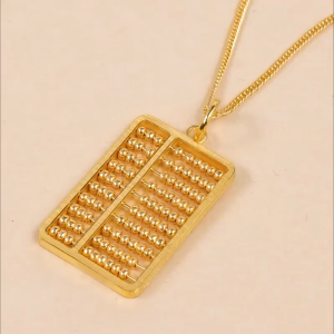 Chow Sang Sang 周生生 999.9 24K Pure Gold Chinese Gifting Collection Abacus (Movable Beads) Pendant for Women & Men 94913P Price-by-Weight 8.98g Gold  [Necklace not Included]