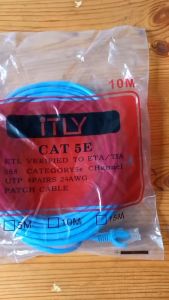 Kabel LAN 10 Meter Cat 5e RJ45 UTP Ethernet Straight Wifi Internet Outdoor Cable 10m Cat5e RJ 45