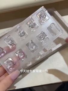 Acrylic Nail Art Holder Transparent Non-Magnetic Practice Stand for False Nail Tips Double-Row / Single-Row Manicure Tool Base