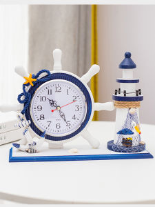 Mediterannean Creative Clock Tabletop Silent Bedroom Childrens Room Desktop Ornaments Living Room Plastic Material Clock