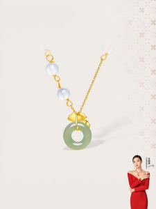 Natural Hetian Jade Peace Lock Pendant S925 Ginkgo Leaf Necklace