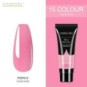 15ml Poly Extension Nail Gel For Nail Art Manicure Design 24Colors UV Varnishes Semi Permanent Builder Nail Gel Polish