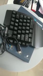 F6 One-Handed Keyboard Wired LED Backlit Rainbow Light Colorful Eating Chicken Keyboard Gaming PUBG LOL PC PS4