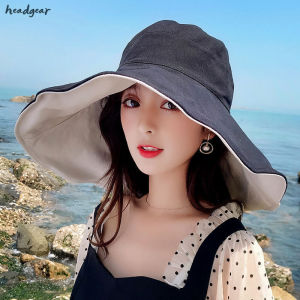 Cap for Girls Korean Style Oversized Brim Hat Female Summer Sun Visor Sunscreen Fisherman Hat Beach Hat Ladies Wild Anti-ultraviolet Face Sun Hat Tide Bucket Hat for Women