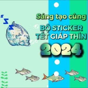 Bộ Sticker Tết Giáp Thìn dán theo sở thích - Sáng tạo cùng Rồng (Long kiki) - Nhãn dán Trang trí Tết 2024 -chống nước-dán iphone - Pig Moon Bookstore