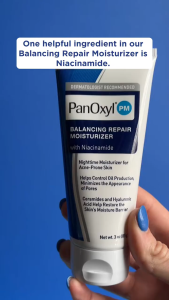 PanOxyl PM Mattifying Moisturizer 85g | Nighttime Oil-Control Moisturizer with Niacinamide - Hydrate Soothe Acne-Prone Skin for Overnight Repair