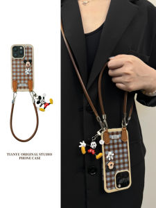 เคสโทรศัพท์มือถือแบบสะพายข้างลายการ์ตูนสุดน่ารัก ปกป้อง Apple 16 pro 15 pro Max 13 pro 14 พร้อมสายสะพายข้างแบบสะพายไหล่