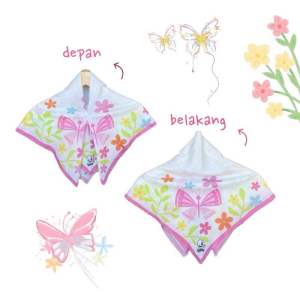 Voal Printing Instan Anak Motif Kupu2 Besar / Hijab Instan Anak Motif Lucu