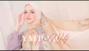 HIJAB SEGI EMPAT VOAL MOTIF AMBAR - BY ETHICA