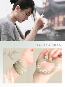 Natural White Jadeite Beads Bracelet Womens Jewelry Gift High Ice Qing Shui Spinel Loose Beads Hand Chain Accessory