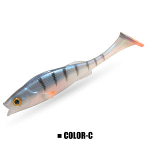 Spinpoler Vigour Perch Fishing Lure Soft Bait Shad UV-Active Wobble Craft Rubber Swimbait 7cm/11cm/14cm for Perch Pike Zander