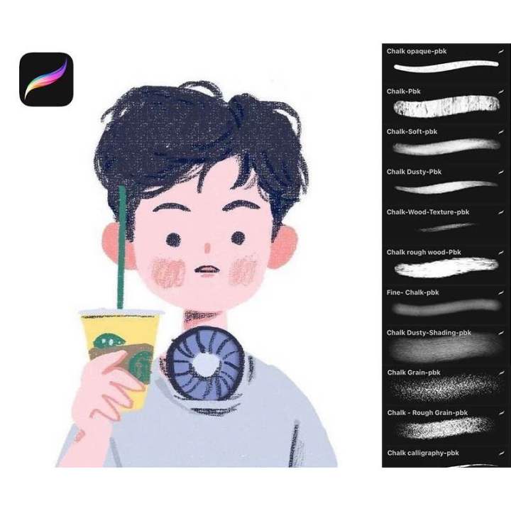 Procreate 21 Chalk brush | Lazada.co.th