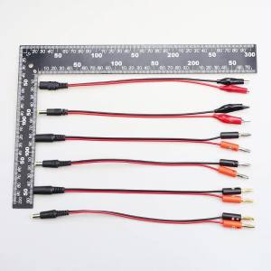 JCD DC 5.5*2.1mm Male Female Jack to 4mm Banana Plug /Alligator Clips Crocodile Wire DC Power Cable Connector Cable Cord