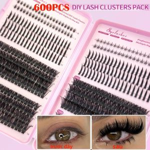 Bộ 600 Mi Giả 3D Làm Thủ Công Từ Lông Chồn Kiểu Tự Nhiên Độ Dày 100D/120D Mi Dài Kiểu Tiên Mi Dưới Độc Lập Mi Giả Dạng Dải Đầy Đủ