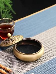 FENGHONGTAO | Golden Lotus Brass Incense Burner