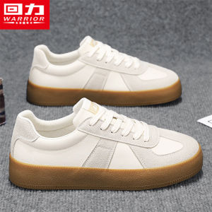 Warrior | Mens Autumn Soft Sole Sporty White Slip-on Sneakers