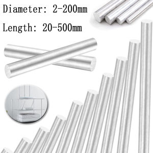 1-5PCS 6061 Aluminum Solids Round Rod Bar Dia 2-200mm Length 20-500mm Solids Metal Stock for DIY Lathe Tool