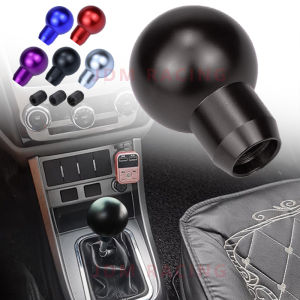 Round Ball Shift Knob Universal Aluminum Gear Shift Knob for Manual Transmission Automatic Gear Level Vehicles with Adapters