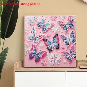 1 Miếng Tranh Gắn Đá 2D Flat Họa Tiết Bướm Không Khung Canvas Nghệ Thuật Treo Tường Phong Cách Hiện Đại Trang Trí Cho Ngày Lễ Đảng