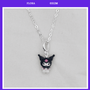 FLORA 0312M - [Có bán lẻ] Dây chuyền bạc ta hình Kuromi dành cho bé gái