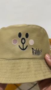 topi bucket anak motif rabbit pakai tali topi anak perempuan lucu bear beruang keren umur 1-8 tahun