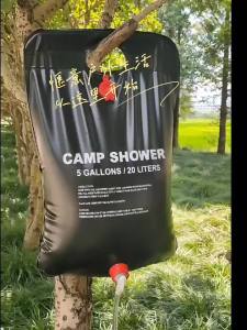 1Pc 20L Foldable Solar Shower Bag Outdoor Bath Water Bag Camping Sun Compact Heated Water Shower Bags Scrubbing Pool Accessories