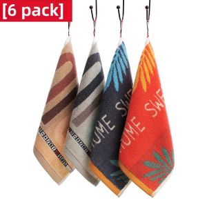 Pure Cotton Hanging Soft Dark Small Tower Cotton Kindergarten Neutral Square Scarf Handkerchief Logo Face Washing at Home Towel